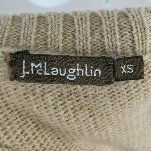 J. McLaughlin Merino Cable Knit Brooch Sweater - Picture 5 of 5